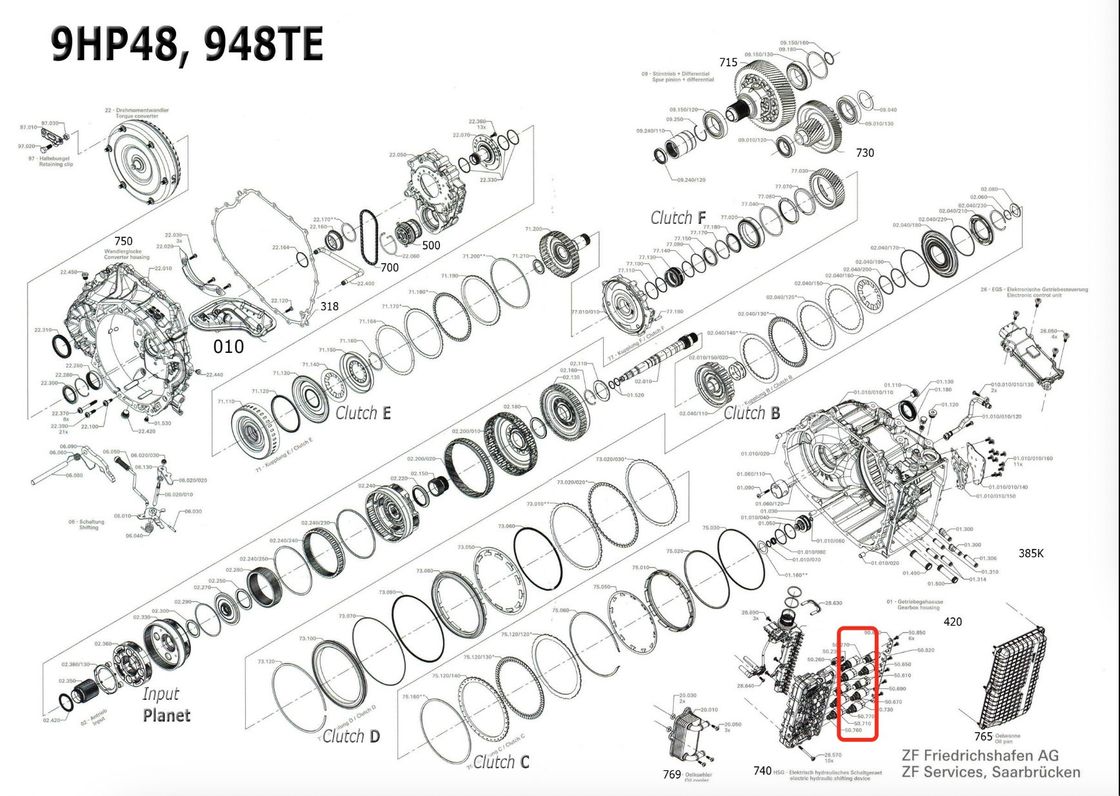 Transmesun Transmisi Otomatis 9HP-48 Solenoid Valve Repair Kit 10 Individual Solenoid Valve Sets Untuk Land Rover Range Rover Evoque